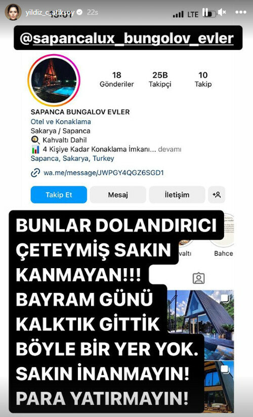 Yıldız Çağrı Atiksoy ve Berk Oktay, bungalov dolandırıcılarının hedefi oldu… Bayram sabahı şaşkına döndüler Yıldız Çağrı Atiksoy ve Berk Oktay, bungalov dolandırıcılarının hedefi oldu… Bayram sabahı şaşkına döndüler