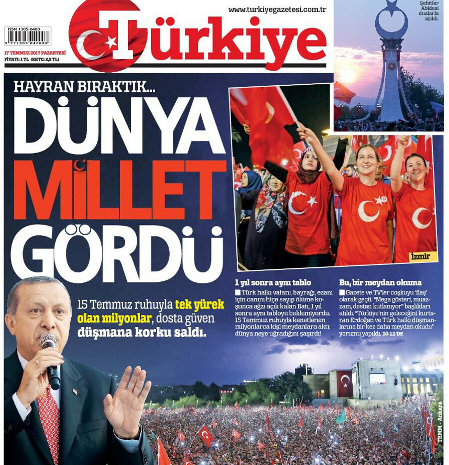 Türkiye gazetesi 53 yıllık tertemiz bir maziyi geride bıraktı Türkiye gazetesi 53 yıllık tertemiz bir maziyi geride bıraktı