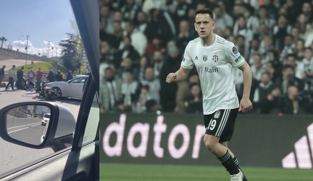 Beşiktaşlı futbolcu Amir Hadziahmetovic Sarıyer&#039;de motosikletli sürücüye çarptı
