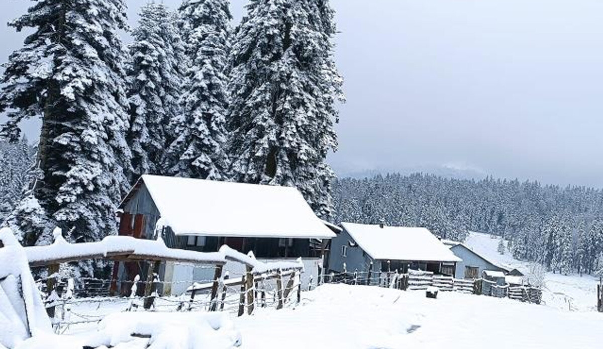 Yaza 1 ay kala Düzce'ye kar sürprizi! Beyaz örtü etkili oldu, kalınlık 30 santimetreyi geçti