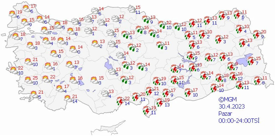 Meteoroloji uyardı! 20 ile sarı kod verildi! Çok kuvvetli geliyor Meteoroloji uyardı! 20 ile sarı kod verildi! Çok kuvvetli geliyor