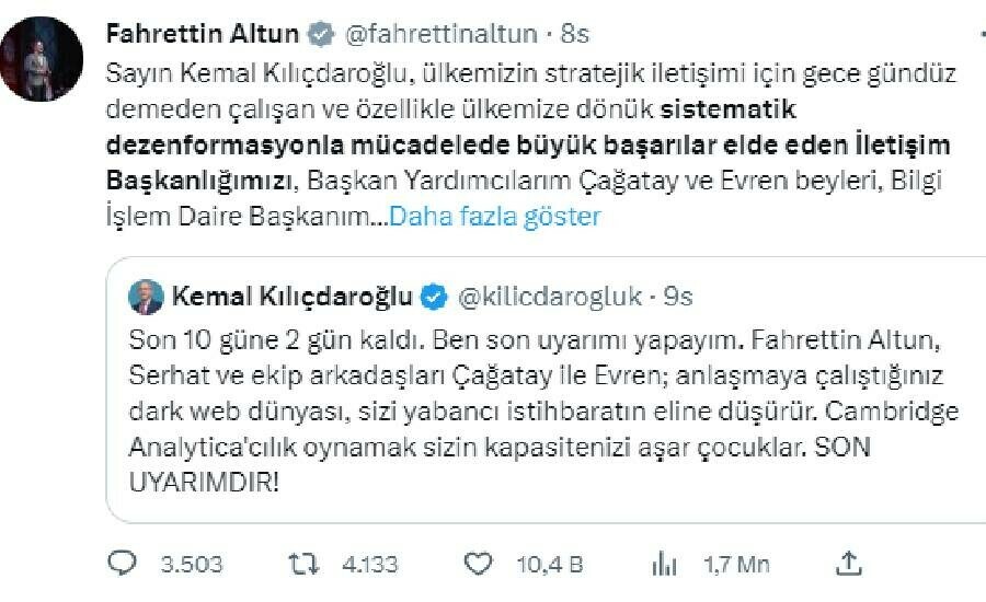 Kılıçdaroğlu'nun 