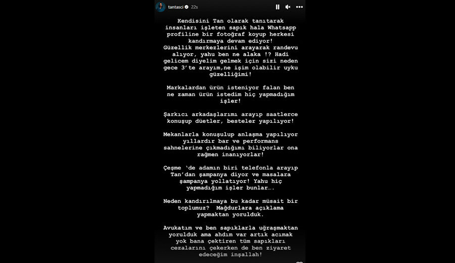 Şarkıcı Tan Taşçı’nın başı belada: Sapıklarla uğraşmaktan yorulduk