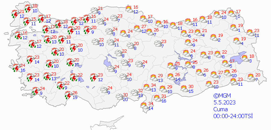 Mayıs yağmuru kuvvetli geliyor! Meteoroloji'den 12 kente sarı kodlu uyarı Mayıs yağmuru kuvvetli geliyor! Meteoroloji'den 12 kente sarı kodlu uyarı