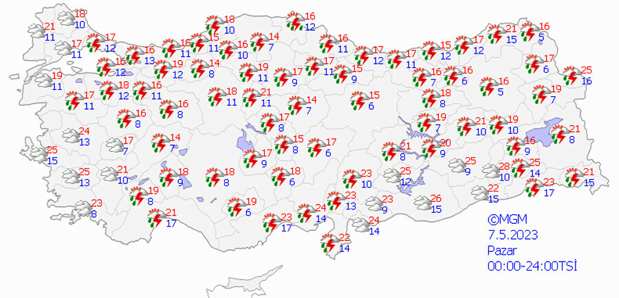 Mayıs yağmuru kuvvetli geliyor! Meteoroloji'den 12 kente sarı kodlu uyarı Mayıs yağmuru kuvvetli geliyor! Meteoroloji'den 12 kente sarı kodlu uyarı