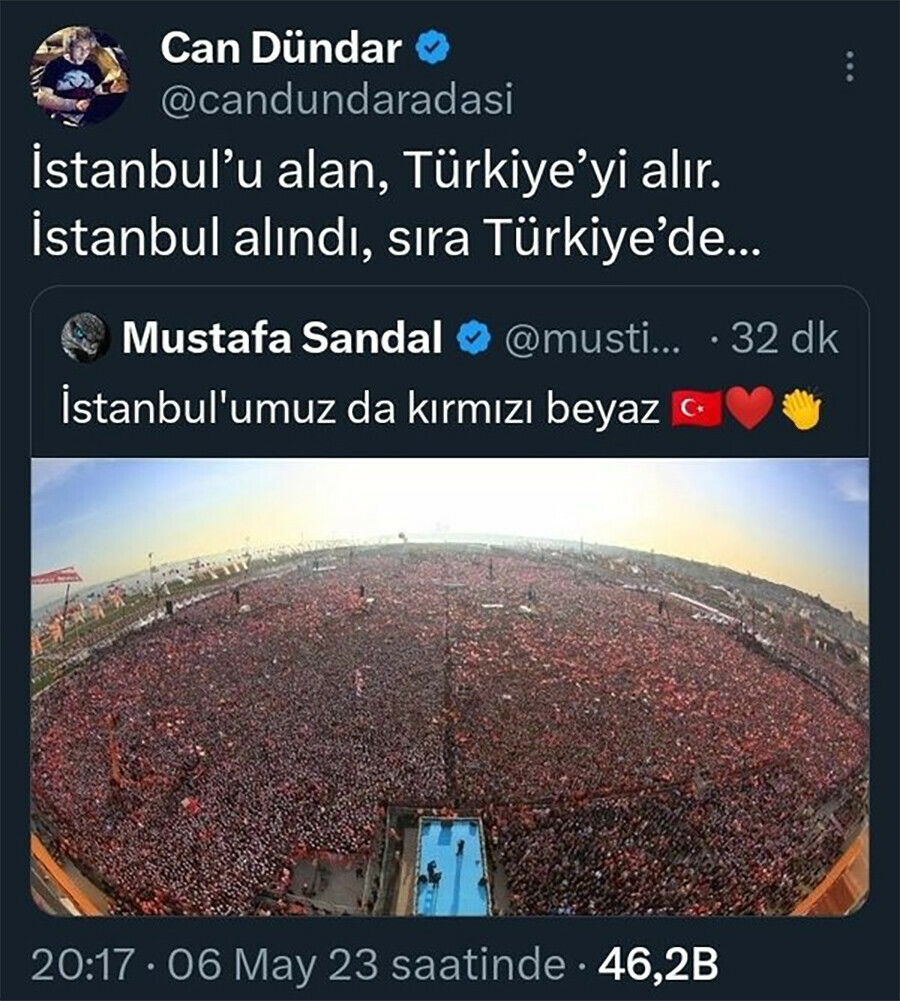 Mitingleri karıştıran Mustafa Sandal sosyal medyaya damga vurdu Mitingleri karıştıran Mustafa Sandal sosyal medyaya damga vurdu