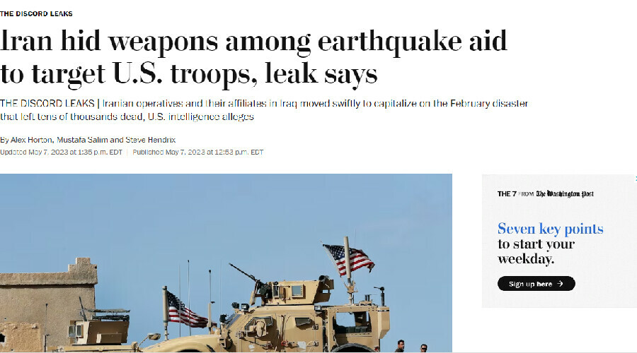 Sızdırılan istihbarat raporları İran'ın başını ağrıtacak! Deprem bahanesi ile silah yardımı