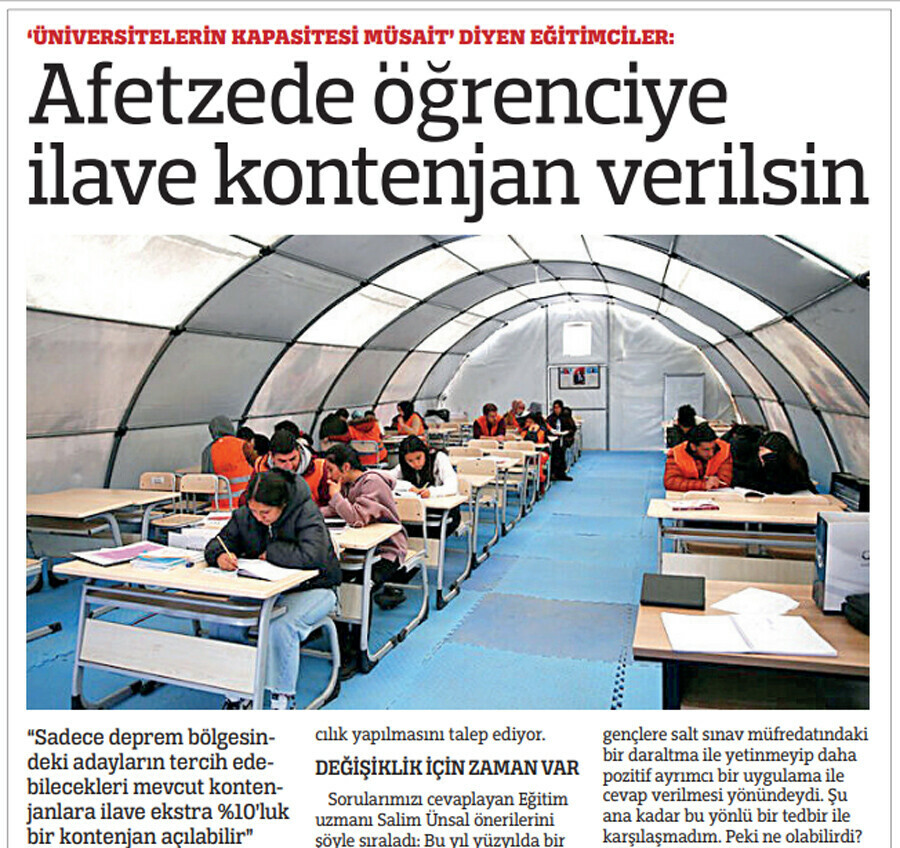 Gazetemizin çağrısı sonrası adım atıldı: YÖK'ten afetzedelere 'ek kontenjan' kararı Gazetemizin çağrısı sonrası adım atıldı: YÖK'ten afetzedelere 'ek kontenjan' kararı