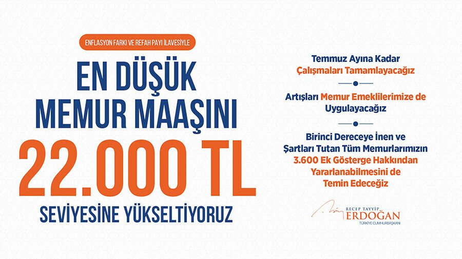 Memur maaşlarıyla ilgili yeni müjde! Erdoğan tarafından açıklanan rakam belli oldu Memur maaşlarıyla ilgili yeni müjde! Erdoğan tarafından açıklanan rakam belli oldu