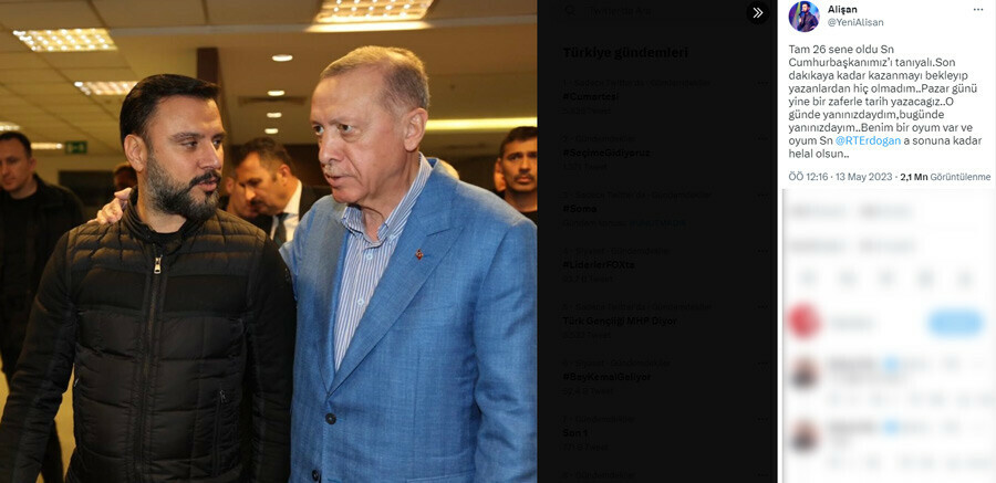 Şarkıcı Alişan ‘Pazar günü tarih yazacağız’ notuyla oy vereceği lideri ilan etti