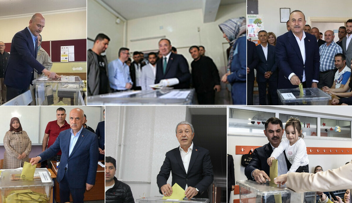 Bakanlar sandık başında: Kabine üyeleri oylarını kullandı, ilk mesajlarını verdi