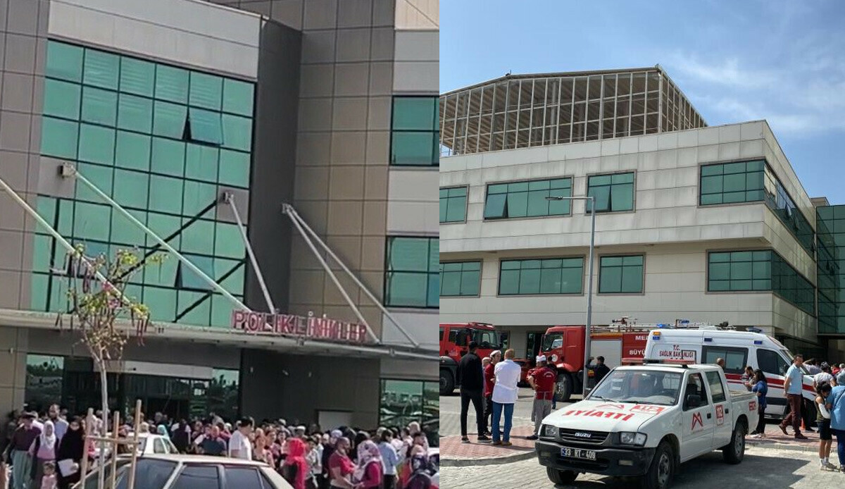 Mersin'de hastanede çıkan yangın söndürüldü Mersin'de hastanede çıkan yangın söndürüldü