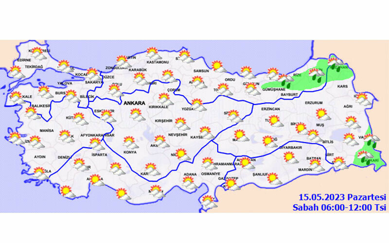 Meteoroloji paylaştı: Hava sıcaklıkları artacak (15 Mayıs 2023 hava durumu) Meteoroloji paylaştı: Hava sıcaklıkları artacak (15 Mayıs 2023 hava durumu)