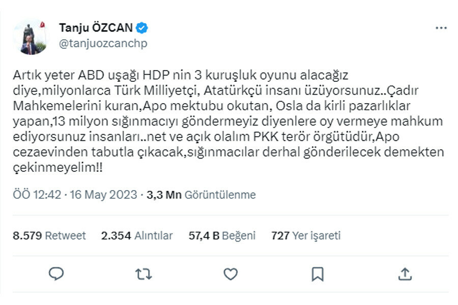 Tanju Özcan’dan CHP’ye çok sert seçim tepkisi: Artık yeter, HDP’nin 3 kuruşluk oyu için…