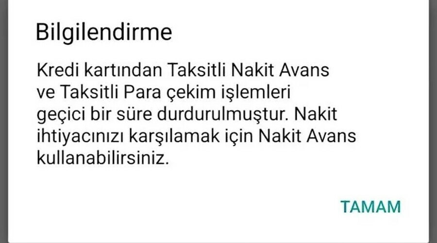 Kredi nakit avanslar durduruldu mu? Kredi nakit avans kalktı mı?