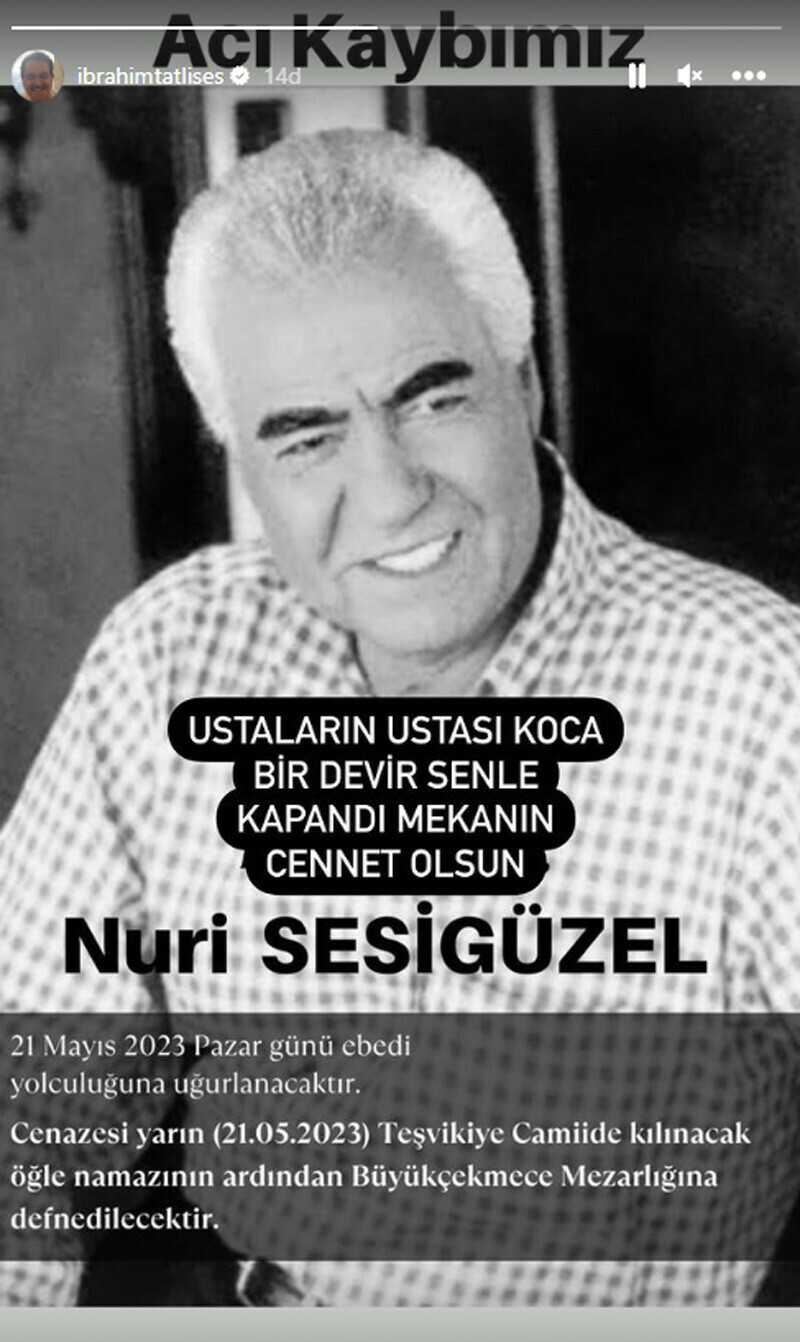 Türk Halk müziği sanatçısı Nuri Sesigüzel hayatını kaybetti Türk Halk müziği sanatçısı Nuri Sesigüzel hayatını kaybetti
