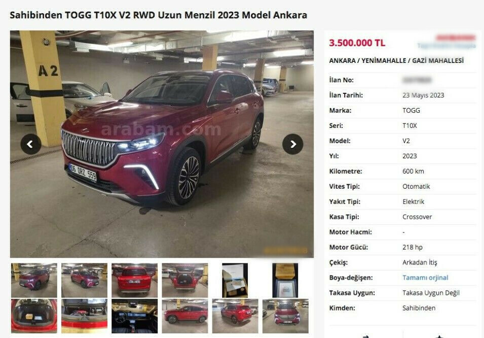 Togg'un ikinci el fiyatını görenleri şaşırttı! İnceleme başlatıldı, fırsatçılara geçit verilmedi