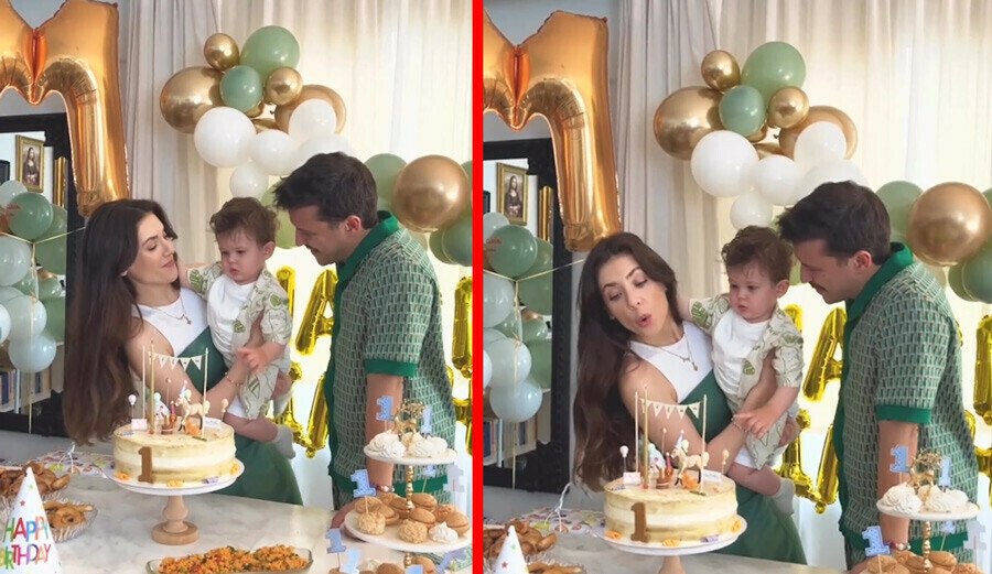 Ailece kutlama: Fulya Zenginer’in oğlu Milan 1 yaşında!