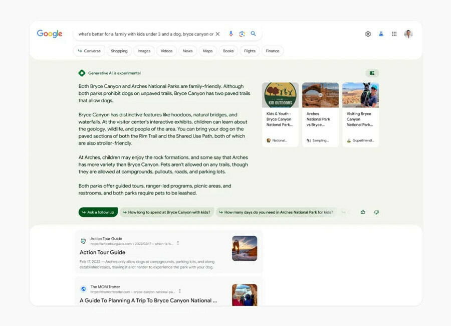 Google, arama motoru için üretken yapay zekayı halkın kullanımına açtı Google, arama motoru için üretken yapay zekayı halkın kullanımına açtı