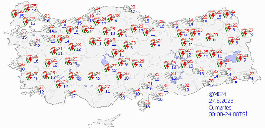 Meteoroloji bölge bölge açıkladı: Kuvvetli sağanak ve fırtına geliyor
