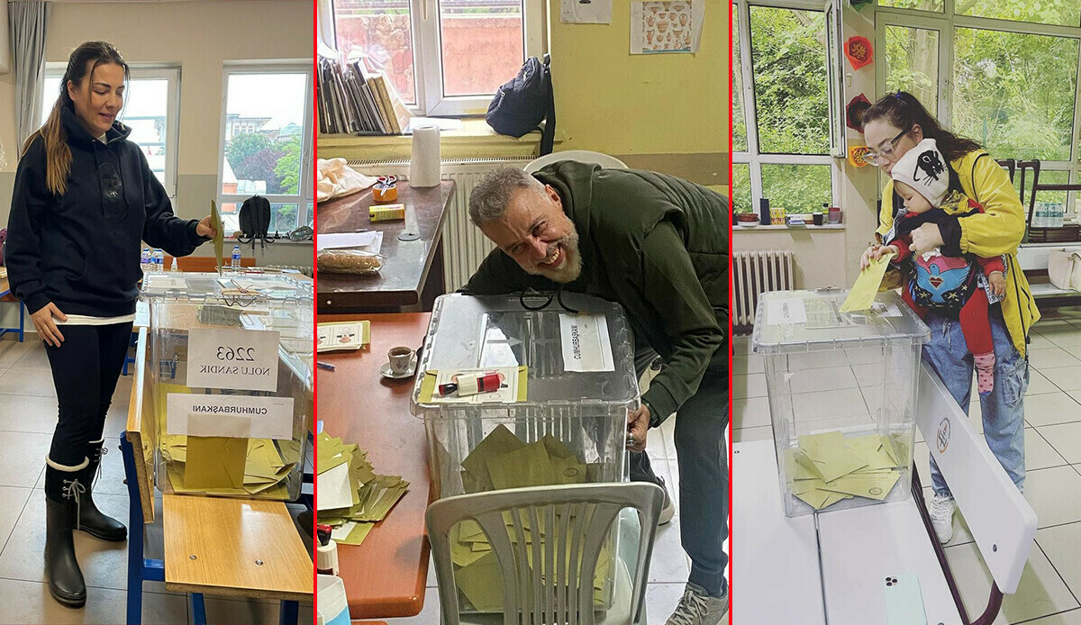 Ünlüler ikinci tur için sandık başında… 28 Mayıs seçimlerinde böyle oy kullandılar