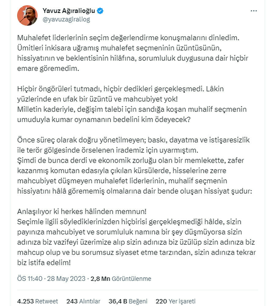 Ağıralioğlu 6’lı masaya ‘uyarmıştım’ deyip tepki gösterdi: Bedelini kim ödeyecek? Ağıralioğlu 6’lı masaya ‘uyarmıştım’ deyip tepki gösterdi: Bedelini kim ödeyecek?