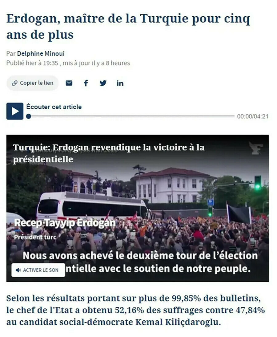 Fransız basını Erdoğan kazanınca tavır değiştirdi: Türkiye'nin ustası