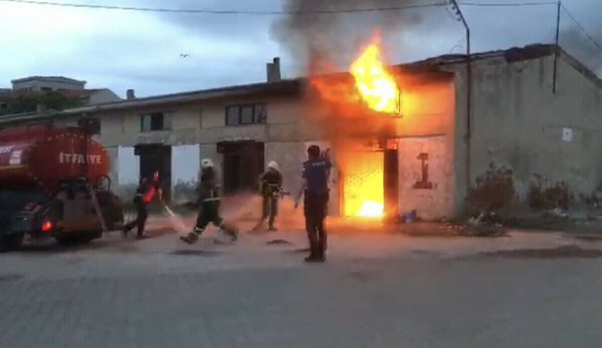Edirne'de yangın! Sebze hali alev alev yandı