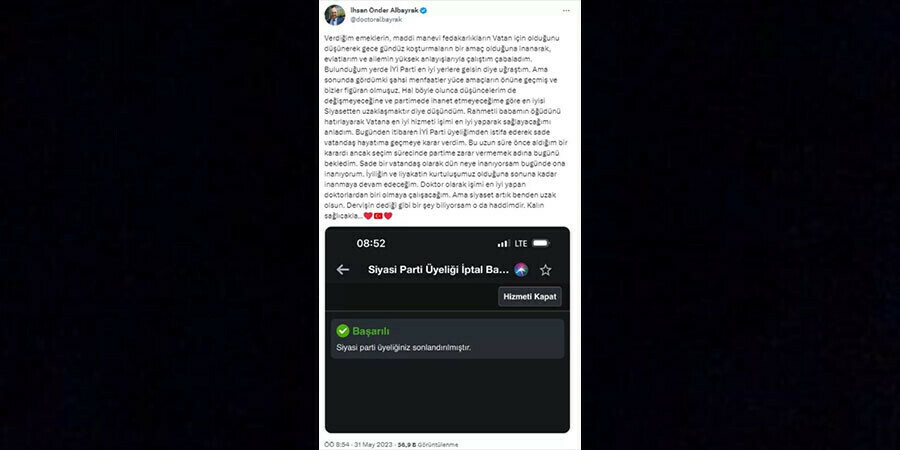 İYİ Parti'den kopuşlar devam ediyor: Partiyi yerden yere vurup istifa etti