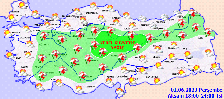 Güzel havalara aldanmayın! Meteoroloji 14 ili sarı kodla uyardı: Gökgürültülü sağanak yağış geliyor (1 Haziran 2023 hava durumu raporu)