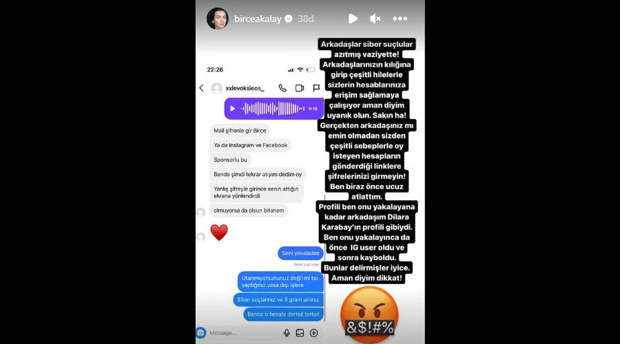 Birce Akalay herkesi uyardı! Dolandırılmaktan son anda kurtuldu… Birce Akalay herkesi uyardı! Dolandırılmaktan son anda kurtuldu…