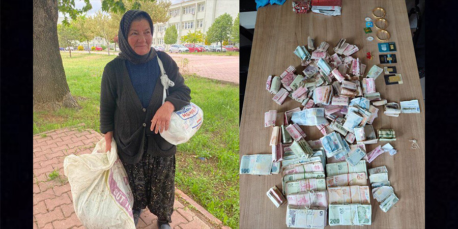 Kaybettiği 400 bin liralık para ve altın, çöpten çıktı! 'Ben ekmek poşeti diye aldım'