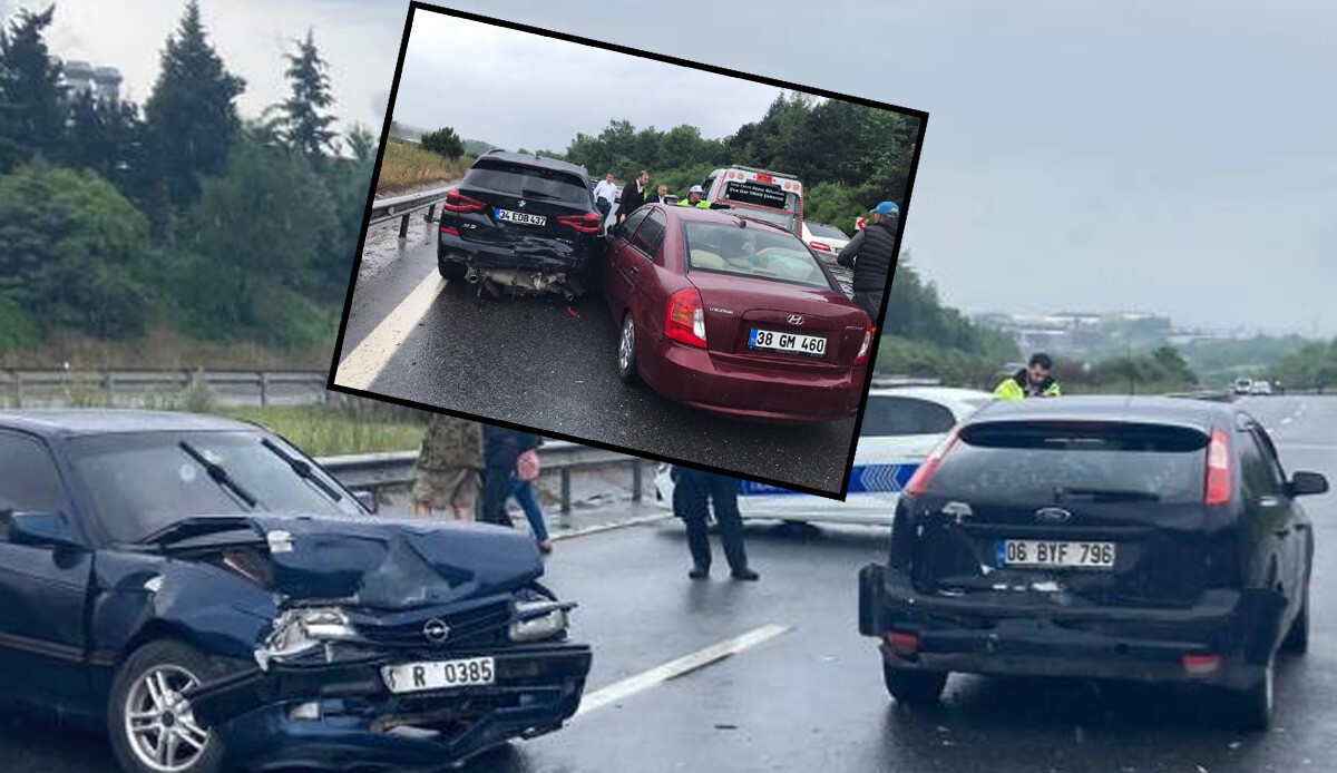 Düzce TEM&#039;de 2&#039;si kamyon 14 araç birbirine girdi: 6 yaralı var