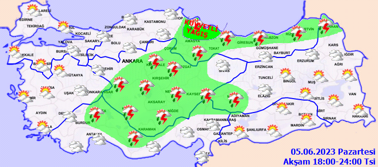 Sel ve sağanak geliyor... Meteoroloji’den 16 ile ‘turuncu’ ve ‘sarı’ kodlu uyarı! (5 Haziran 2023 hava durumu raporu) Sel ve sağanak geliyor... Meteoroloji’den 16 ile ‘turuncu’ ve ‘sarı’ kodlu uyarı! (5 Haziran 2023 hava durumu raporu)