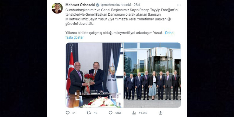 AK Parti Yerel Yönetimler Başkanı belli oldu