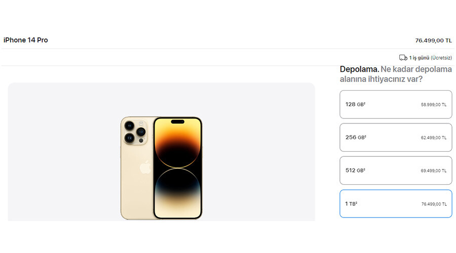Apple Türkiye'den üç günde ikinci zam! Amiral gemisi iPhone'un fiyatı 76 bin TL'ye çıktı iphone 14 pro max fiyatı
