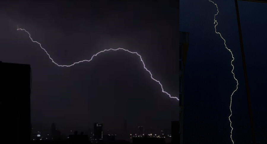 Sağak yağışın vurduğu İzmir’de geceyi yıldırımlar aydınlattı!