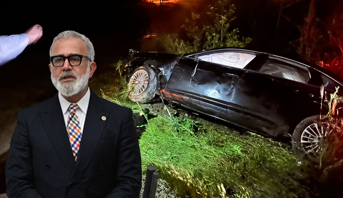 AK Parti Milletvekili Bahadır Yenişehirlioğlu&#039;nun aracı şarampole devrildi