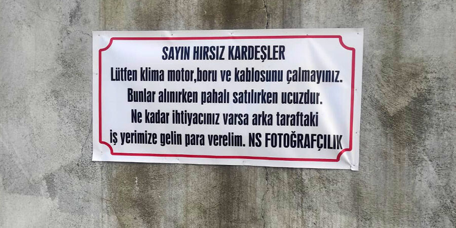 Kahramanmaraş’ta esnafın hırsızlara karşı bulduğu çare gülümsetti Kahramanmaraş’ta esnafın hırsızlara karşı bulduğu çare gülümsetti