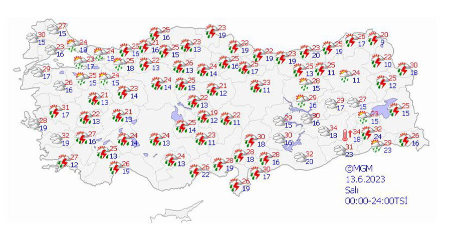Meteoroloji’den 32 il için sarı kodlu uyarı! Çok kuvvetli geliyor, sel ve baskınlara karşı dikkat