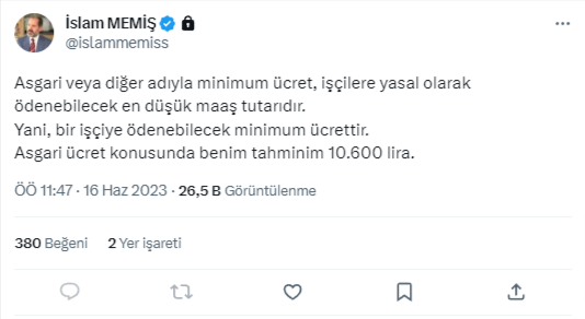 Ne altın ne dolar İslam Memiş, tahminiyle şaşırttı! Rakam verdi, asgari beklentisini açıkladı