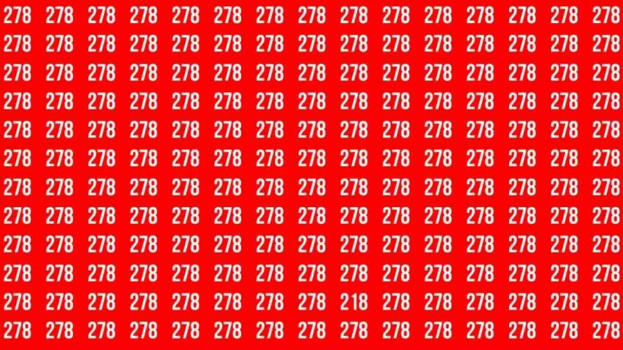 Süre 3 saniye! 278'ler arasından 218’i bulabilirseniz kartal gözlüsünüz Süre 3 saniye! 278'ler arasından 218’i bulabilirseniz kartal gözlüsünüz