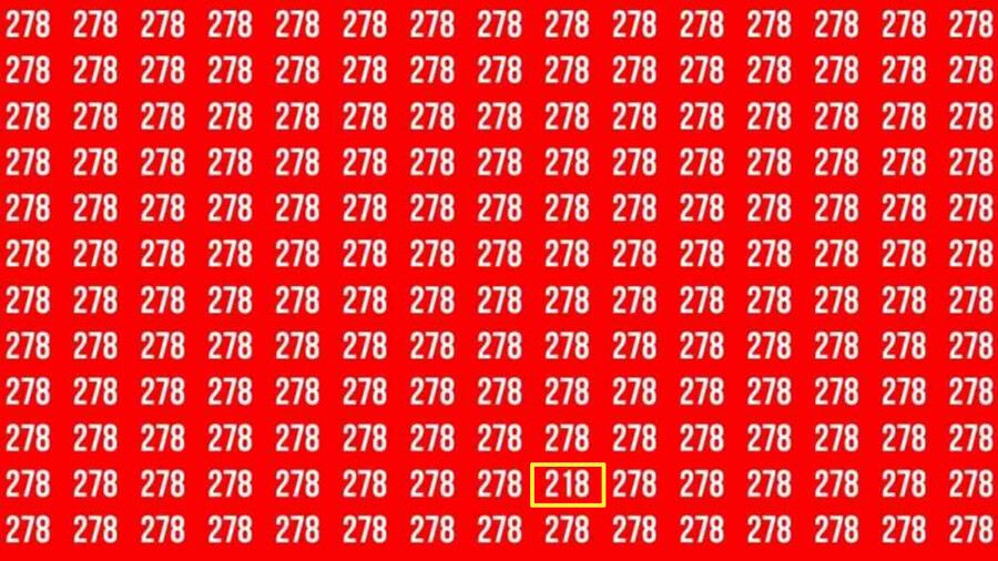Süre 3 saniye! 278'ler arasından 218’i bulabilirseniz kartal gözlüsünüz Süre 3 saniye! 278'ler arasından 218’i bulabilirseniz kartal gözlüsünüz