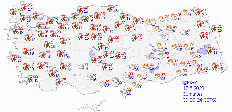 Meteoroloji uyardı: İstanbul, Ankara ve İzmir dahil 29 kentte 'sarı' alarm Meteoroloji uyardı: İstanbul, Ankara ve İzmir dahil 29 kentte 'sarı' alarm