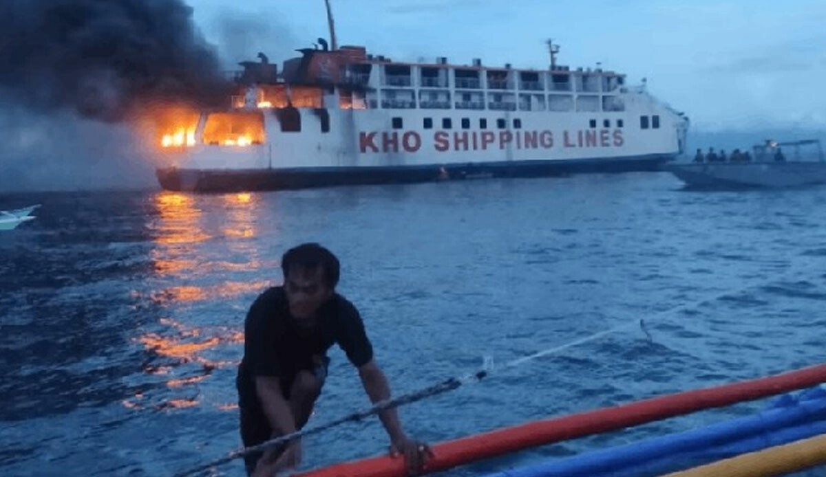 Filipinlerde 120 kişilik gemi alev aldı: Kurtarma çalışmaları devam ediyor