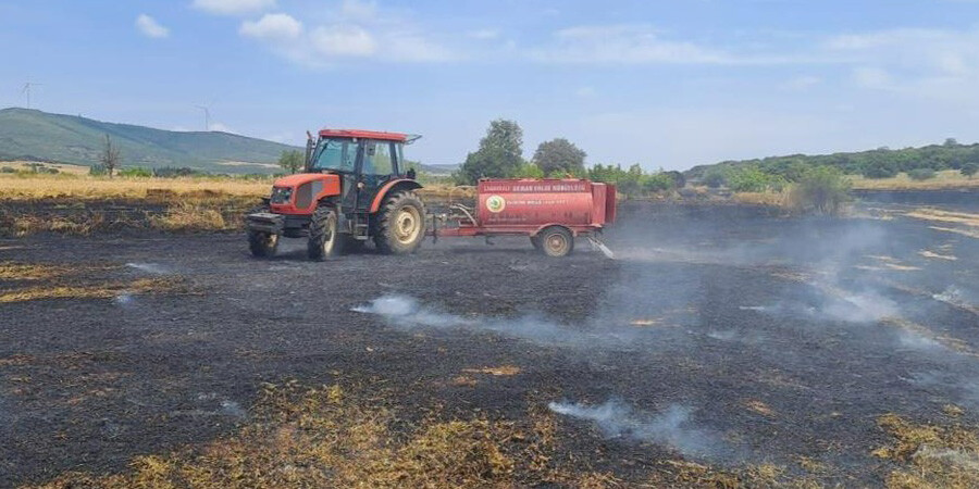 Çanakkale’de 45 dönüm tarım arazisi yanarak kül oldu