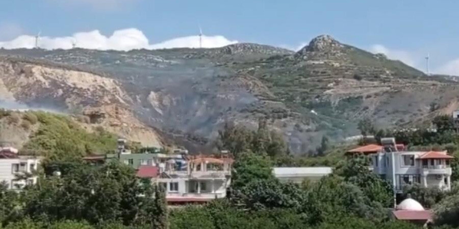 Hatay'da korkutan zeytinlik yangını! Hatay'da korkutan zeytinlik yangını!