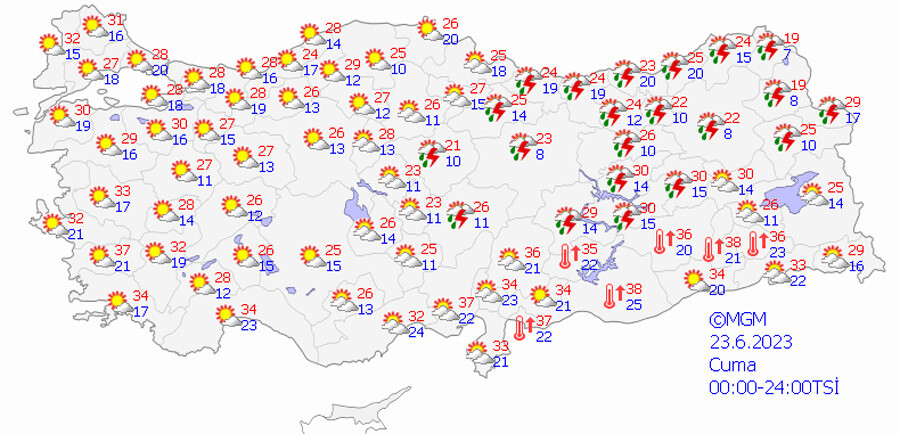 Kuvvetli yağışlar sürüyor: Meteoroloji'den 13 kente 'sarı' kodlu uyarı Kuvvetli yağışlar sürüyor: Meteoroloji'den 13 kente 'sarı' kodlu uyarı