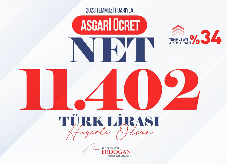 Cumhurbaşkanı Erdoğan'dan asgari ücret mesajı