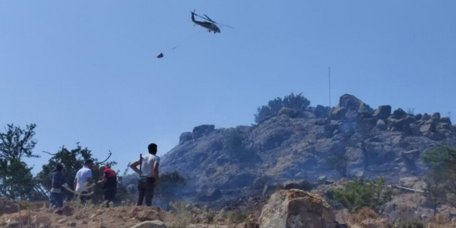 Bodrum'da yangın! 20 dönüm alan zarar gördü